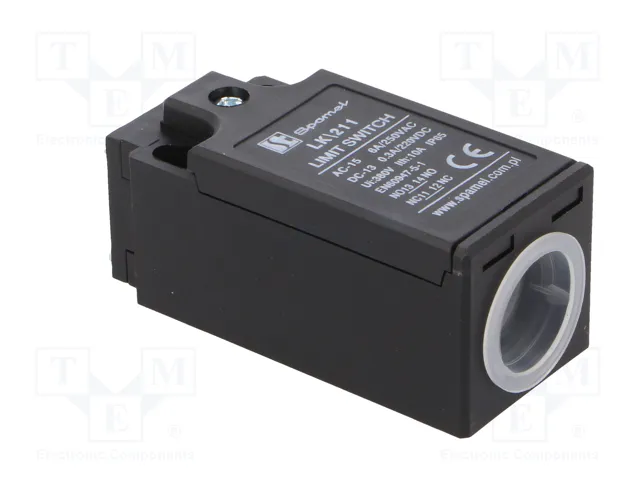 SPAMEL Interruptor de fin de carrera con espárrago de Ø8mm, NO + NC, 5A SPAMEL Interruptor de fin de carrera con espárrago de Ø8mm, NO + NC, 5A