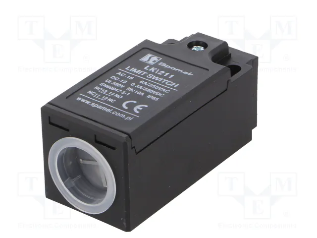 SPAMEL Interruptor de fin de carrera con espárrago de Ø8mm, NO + NC, 5A SPAMEL Interruptor de fin de carrera con espárrago de Ø8mm, NO + NC, 5A