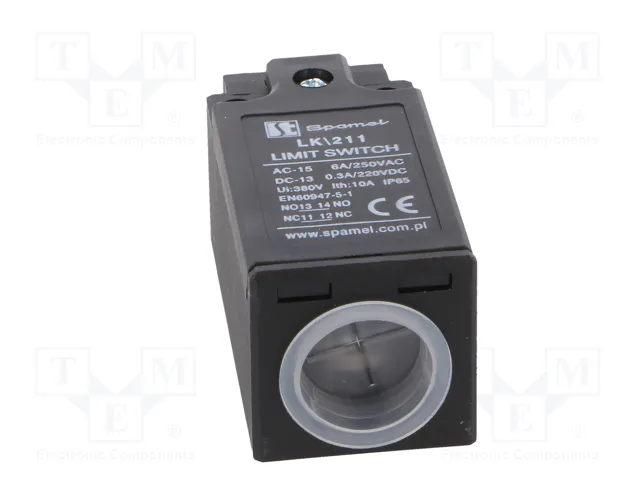 SPAMEL Interruptor de fin de carrera con espárrago de Ø8mm, NO + NC, 5A SPAMEL Interruptor de fin de carrera con espárrago de Ø8mm, NO + NC, 5A