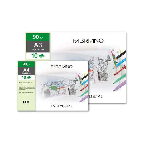 Lamina Papel Vegetal Fabriano A4 90 Gr. Bolsa De 12 Lamina Papel Vegetal Fabriano A4 90 Gr. Bolsa De 12
