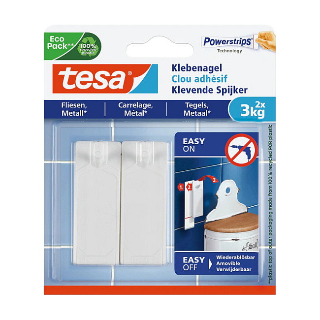 Tesa Klebenagel Fliesen & Metall hasta 3kg, 2 unidades Tesa Klebenagel Fliesen & Metall hasta 3kg, 2 unidades