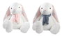 DKD Home Decor Set de 2 Peluches de Conejo Crema
