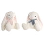 DKD Home Decor Set de 2 Peluches de Conejo Crema