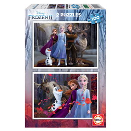 Educa Borras Puzzle Frozen 2 Disney 2x100pzs 40x28cm