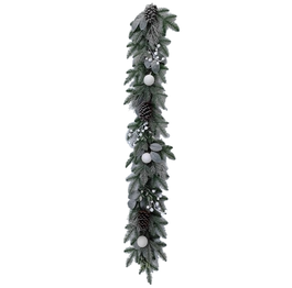 DKD Home Decor Guirnalda Navidad LED Verde Blanco 13 x 152 x 25 cm 2 Unidades