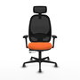 PIQUERAS Y CRESPO Silla de oficina Cilanco Naranja/Negro con Brazos 3D