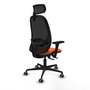 PIQUERAS Y CRESPO Silla de oficina Cilanco Naranja/Negro con Brazos 3D