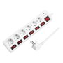 LogiLink Regleta de enchufes 6-fach con 6xCEE 7/3 y 7 interruptores, blanco
