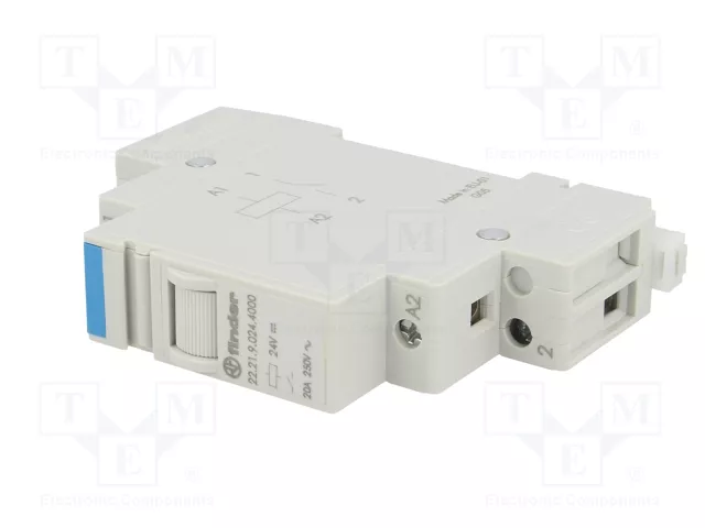 FINDER 22.21 Relé de instalación monoestable 24VDC 20A