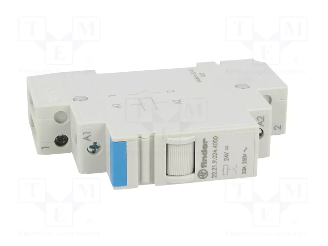 FINDER 22.21 Relé de instalación monoestable 24VDC 20A
