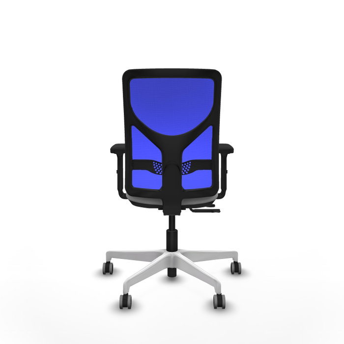 PIQUERAS Y CRESPO Silla de oficina Motilla con mecanismo Sincro/Traslack, Gris claro y Azul