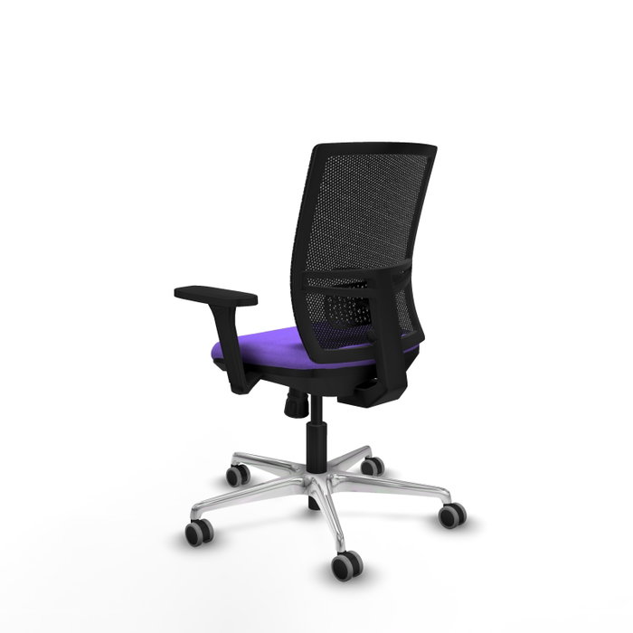 PIQUERAS Y CRESPO Silla de oficina Yunquera con mecanismo Sincro, Lila y Negro