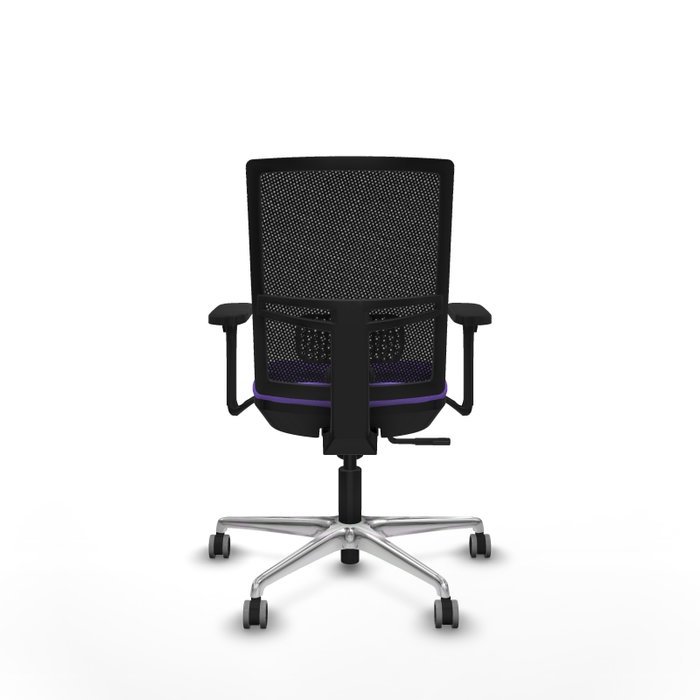 PIQUERAS Y CRESPO Silla de oficina Yunquera con mecanismo Sincro, Lila y Negro