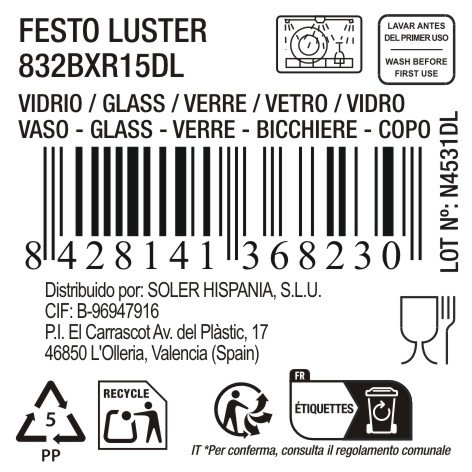 La Mediterranea Vaso Festo Luster 350cc