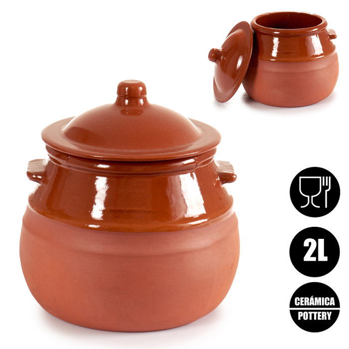 La Dehesa Puchero 2 L Barro Refractario Color Miel 18 x 20 x 18 cm (Set de 4) La Dehesa Puchero 2 L Barro Refractario Color Miel 18 x 20 x 18 cm (Set de 4)