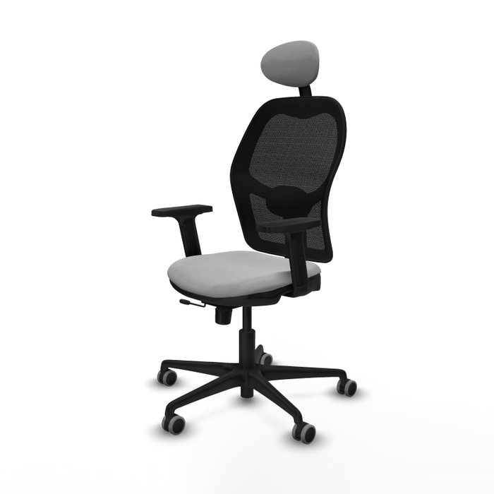PIQUERAS Y CRESPO Silla de oficina Jorquera con mecanismo Sincro/Traslack, Gris claro y Negro PIQUERAS Y CRESPO Silla de oficina Jorquera con mecanismo Sincro/Traslack, Gris claro y Negro