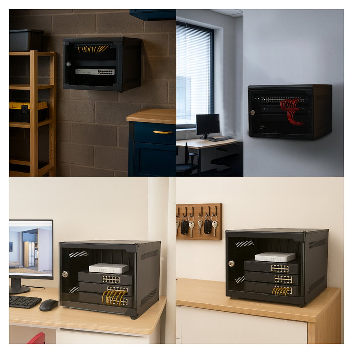 Extralink LITE 4U 10 280X310 Armario Rack de Pared Negro