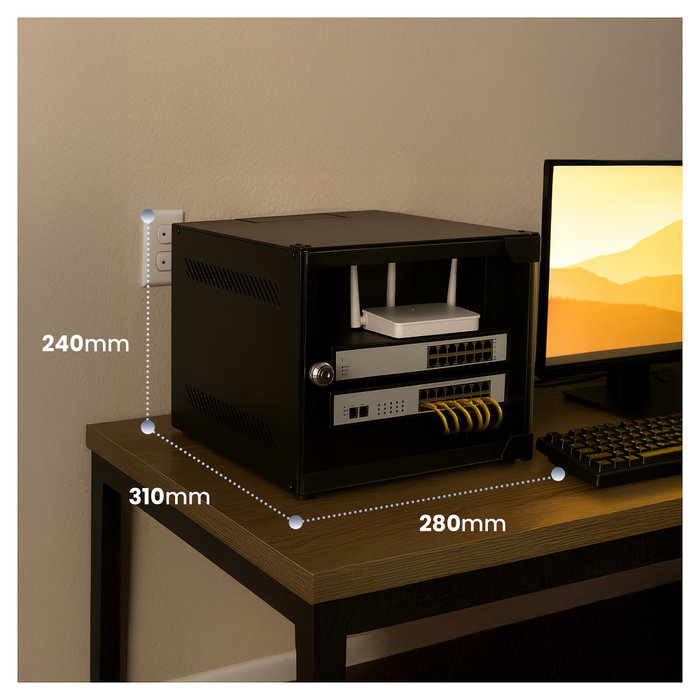 Extralink LITE 4U 10 280X310 Armario Rack de Pared Negro