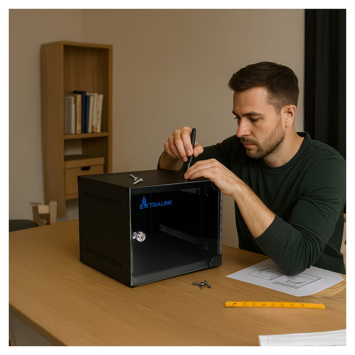 Extralink LITE 4U 10 280X310 Armario Rack de Pared Negro