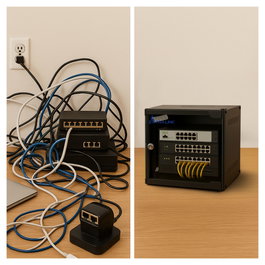Extralink Armario Rack LITE 4U 10 pulg. 280x310 mm Negro