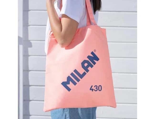 Milan Bolsa Tote Bag Serie 1918 Rosa en Tejido Ripstop
