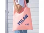 Milan Bolsa Tote Bag Serie 1918 Rosa en Tejido Ripstop