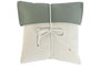 DKD Home Decor Cojín Jacquard PU Verde Menta y Blanco 45x10x45 cm