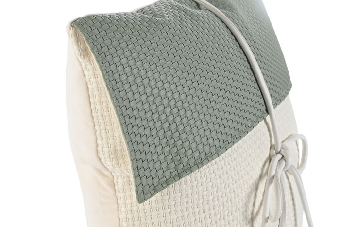 DKD Home Decor Cojín Jacquard PU Verde Menta y Blanco 45x10x45 cm DKD Home Decor Cojín Jacquard PU Verde Menta y Blanco 45x10x45 cm