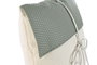 DKD Home Decor Cojín Jacquard PU Verde Menta y Blanco 45x10x45 cm