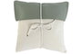 DKD Home Decor Cojín Jacquard PU Verde Menta y Blanco 45x10x45 cm