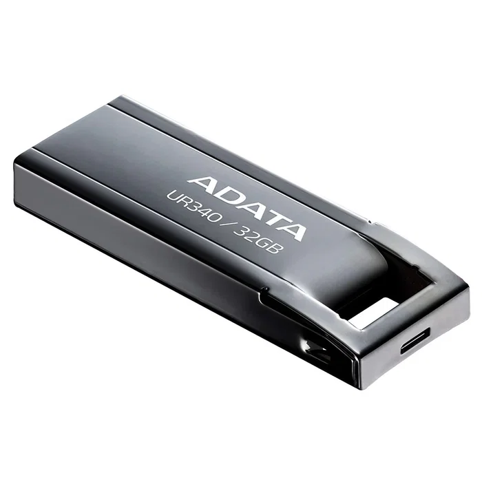 ADATA UR340-32GBK Pendrive USB 3.2 Gen 1 32 GB Tipo A Negro Metal Sin Tapa Resistente a Golpes y Salpicaduras