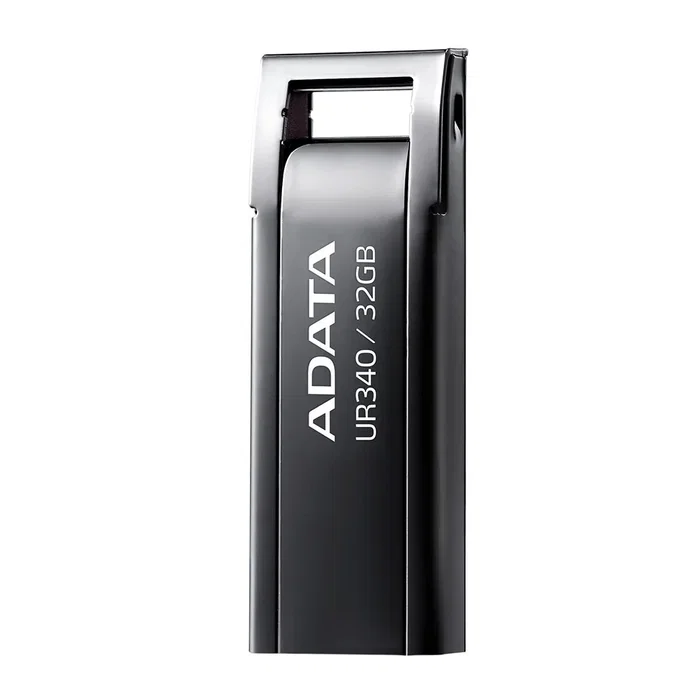 ADATA UR340-32GBK Pendrive USB 3.2 Gen 1 32 GB Tipo A Negro Metal Sin Tapa Resistente a Golpes y Salpicaduras