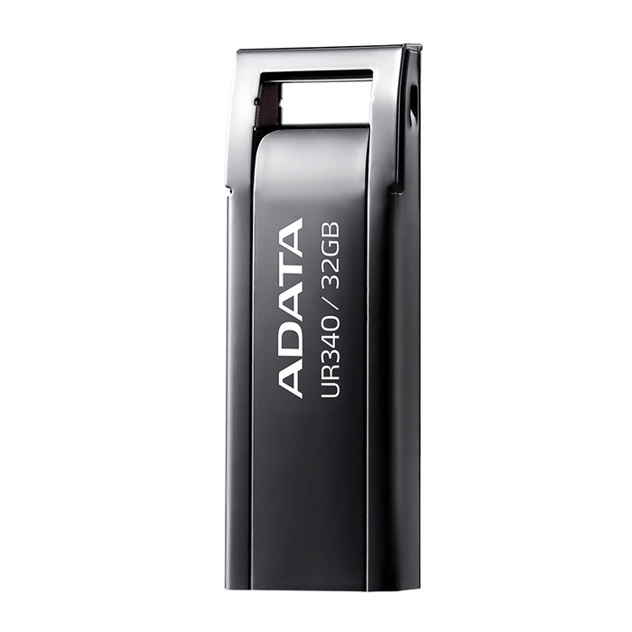 ADATA Memoria USB UR340 32GB USB 3.2 Gen 1 (5Gbps) Lápiz USB Metal Negro - Modelo AROY-UR340-32GBK
