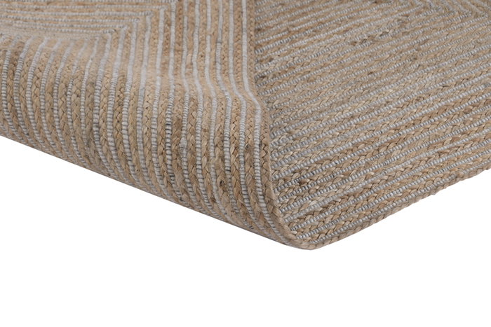 DKD Home Decor Alfombra de Lana y Yute Trenzada a Mano 120x180x1 cm Marrón Claro DKD Home Decor Alfombra de Lana y Yute Trenzada a Mano 120x180x1 cm Marrón Claro