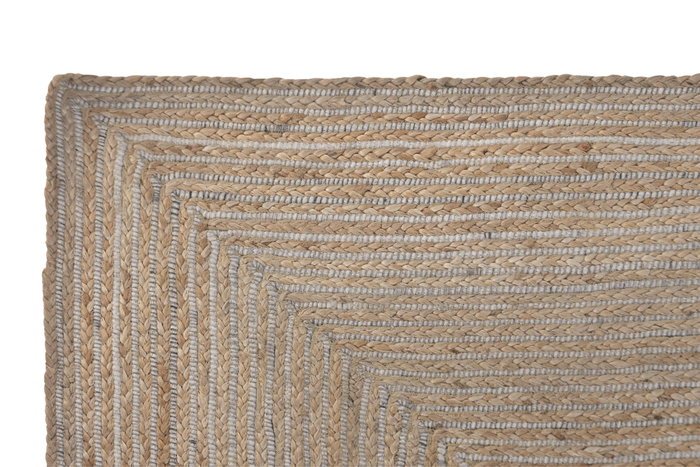 DKD Home Decor Alfombra de Lana y Yute Trenzada a Mano 120x180x1 cm Marrón Claro DKD Home Decor Alfombra de Lana y Yute Trenzada a Mano 120x180x1 cm Marrón Claro