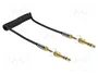 DeLOCK 85836 Cable de audio en espiral de 3,5 mm con adaptadores de tornillo, 1 m