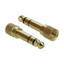DeLOCK 85836 Cable espiral 3.5 mm Plug macho a macho con adaptador de rosca 1 m Negro
