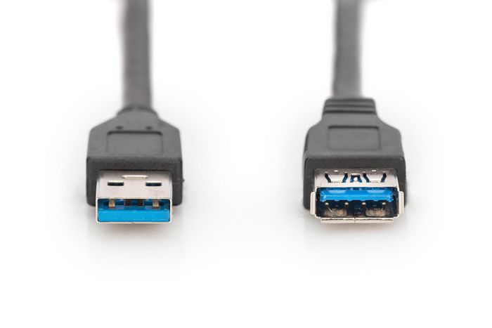 Digitus Cable de Extensión USB 3.0 Tipo A Macho/Hembra 1.8m Negro