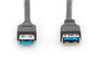 Digitus Cable de Extensión USB 3.0 Tipo A Macho/Hembra 1.8m Negro