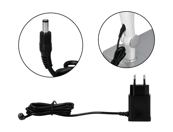 Q-connect Lámpara de Escritorio LED 9W 550 lm Táctil 3 Niveles Color Brazo y Base Oscilantes Plateado