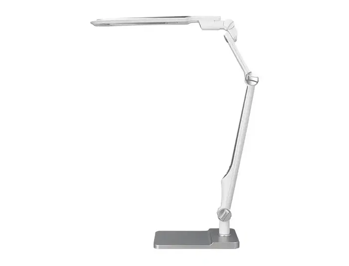 Q-connect Lámpara de Escritorio LED 9W 550 lm Táctil 3 Niveles Color Brazo y Base Oscilantes Plateado