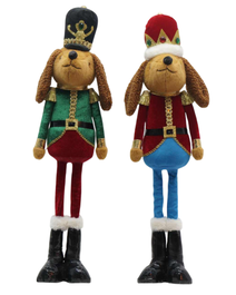 DKD Home Decor Figura de Perro de Poliéster, Surtido de 2 Unidades, Multicolor, 66 cm