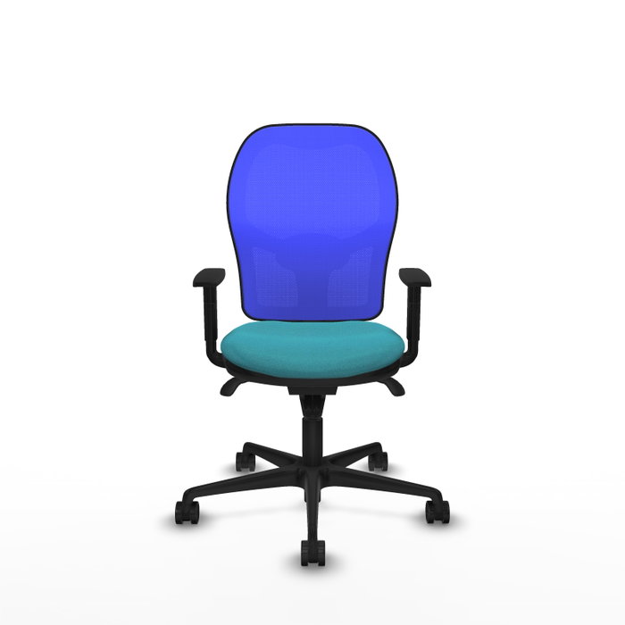 PIQUERAS Y CRESPO Silla de oficina Jorquera con mecanismo Sincro, Turquesa/Azul