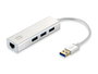 Level One USB-0503 V4 Gigabit USB Network Adapter con USB Hub