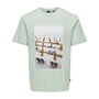 Camiseta de Manga Corta Hombre Only & Sons Onskolton Reg Beach Surf Negro