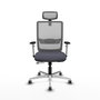 PIQUERAS Y CRESPO Silla de oficina Haches Gris con mecanismo Sincro/Traslack