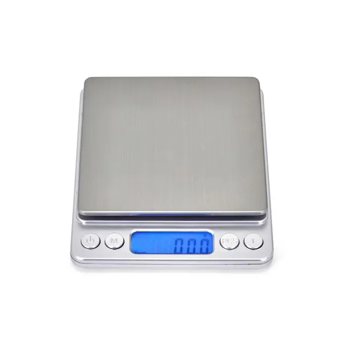 Livoo DOM474 Báscula Electrónica de Precisión con Bandeja de Acero Inoxidable - Máx. 500 g - 6 Unidades de Medida - Pantalla LCD
