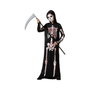 Disfraz de Halloween Esqueleto con Manchas de Sangre y Capucha, Infantil Unisex para Niños 7-9 Años - Negro de Polyester