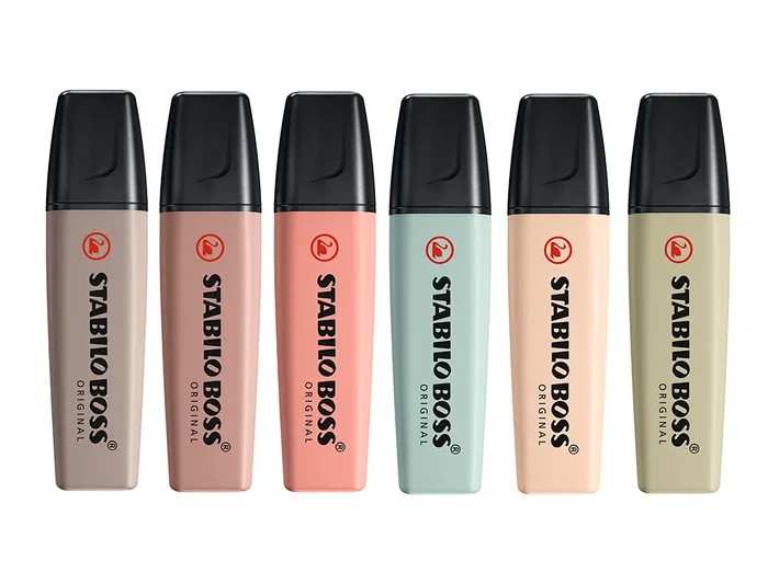 Stabilo Boss Pastel Nature Colors Rotulador fluorescente, antisecado, expositor 30 unidades, colores surtidos, trazo 2-5 mm