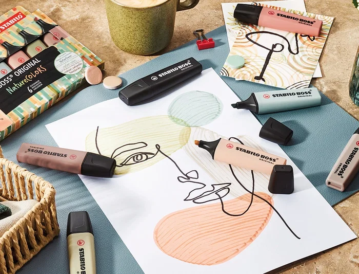 Stabilo Boss Pastel Nature Colors Rotulador fluorescente, antisecado, expositor 30 unidades, colores surtidos, trazo 2-5 mm